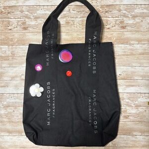 Marc Jacobs Black Tote Bag with Pins